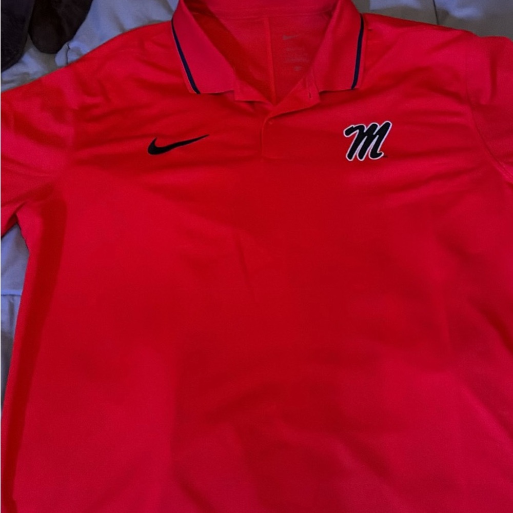 OLE MISS REBELS Nike Men's Bright Red Polo Shirt